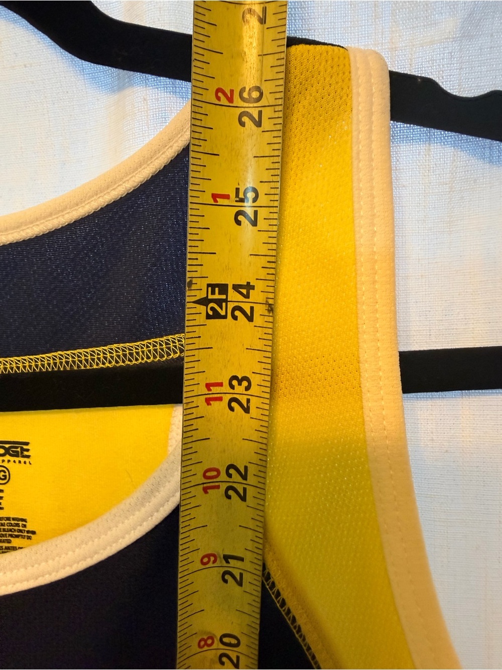 Pro Edge Michigan Colorblock Tank Top in Navy and Yellow - Picture 7 of 7